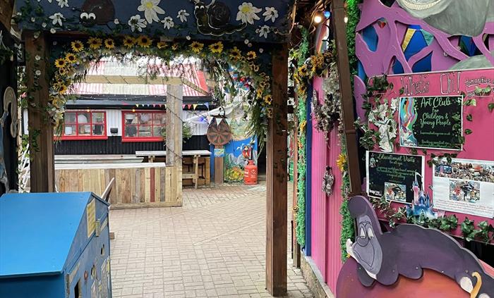 The entrance to our seated courtyard